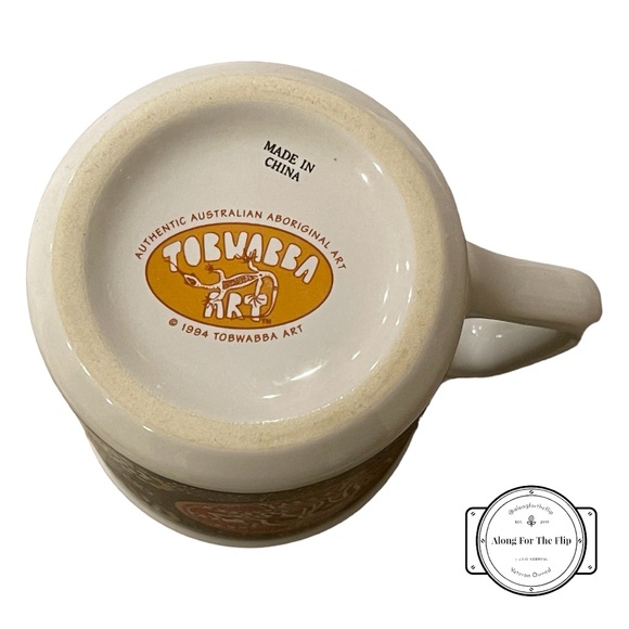 Tobwabba Art 1994 Authentic Australian Aboriginal Art Coffee Mug 10oz - Picture 4 of 4